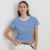 Women's Prospect Tee in Stripe, Blue/White