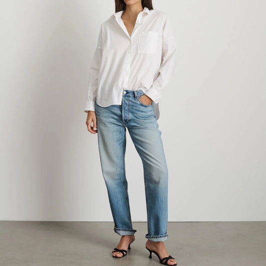 Jo Standard Shirt in Paper Cotton, White