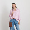 Jo Shirt in Stripe, Lavender/White