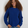 Amalie Pullover Sweater, Imperial Blue