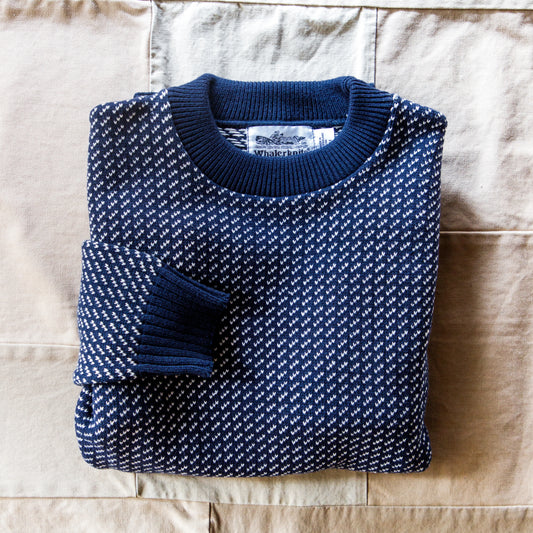 Sakonnet Birdseye Sweater, Navy/Natural