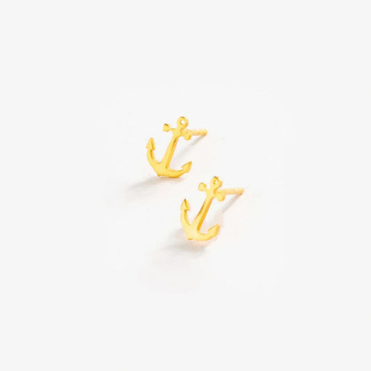 Alice Brass Anchor Earrings