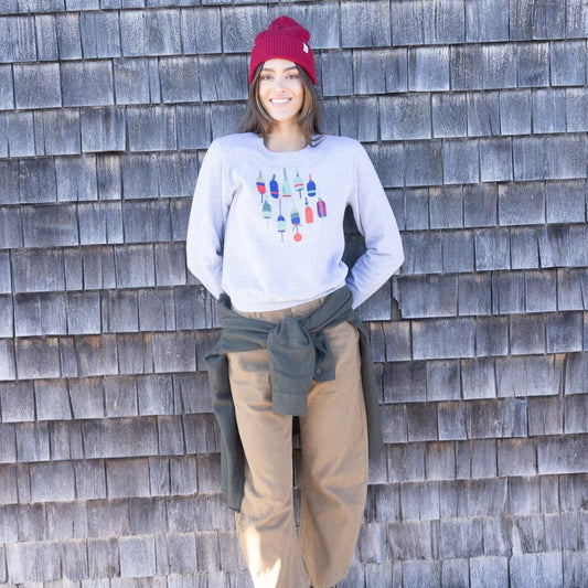 Women's Seasonal Buoys Cropped Crewneck