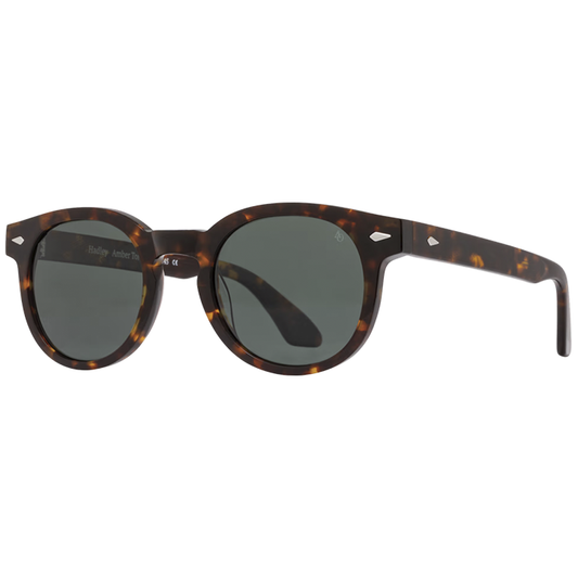 Hadley, Amber Tortoise + Green Polarized