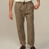 Haruto Flannel Drawstring Pant, Coffee Stripe