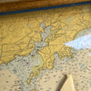 Framed North Shore Map/ Boat