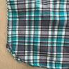 Short-Sleeve Madras Button Down, Teal