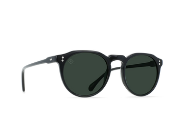 Remmy Sunglasses, Recycled Black/Green Polarized