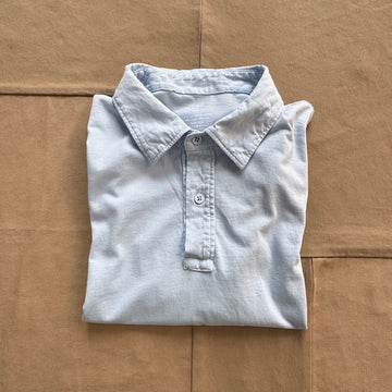 Short Sleeve Supima T-Shirt Polo, Beach Blue