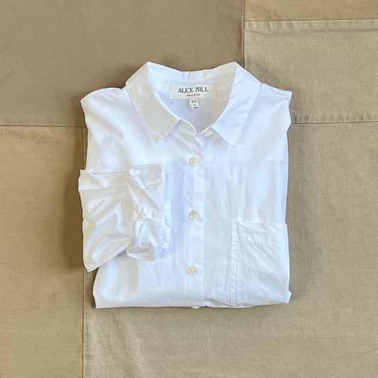 Women's Standard Shirt in Paper Cotton, White