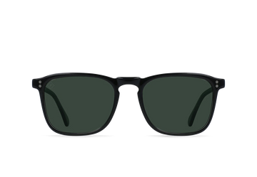 Wiley Sunglasses, Recycled Black / Green Polarized