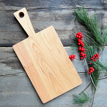 Handcrafted Wood Cutting Boards, Square Handle