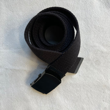 Cotton Solid Military Belt, Black
