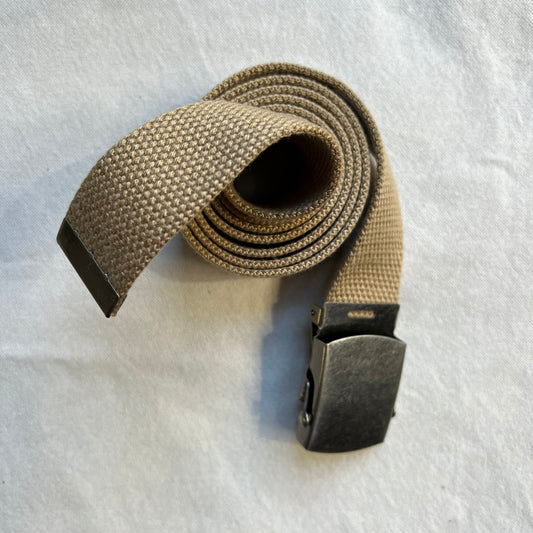Cotton Solid Military Belt, Khaki