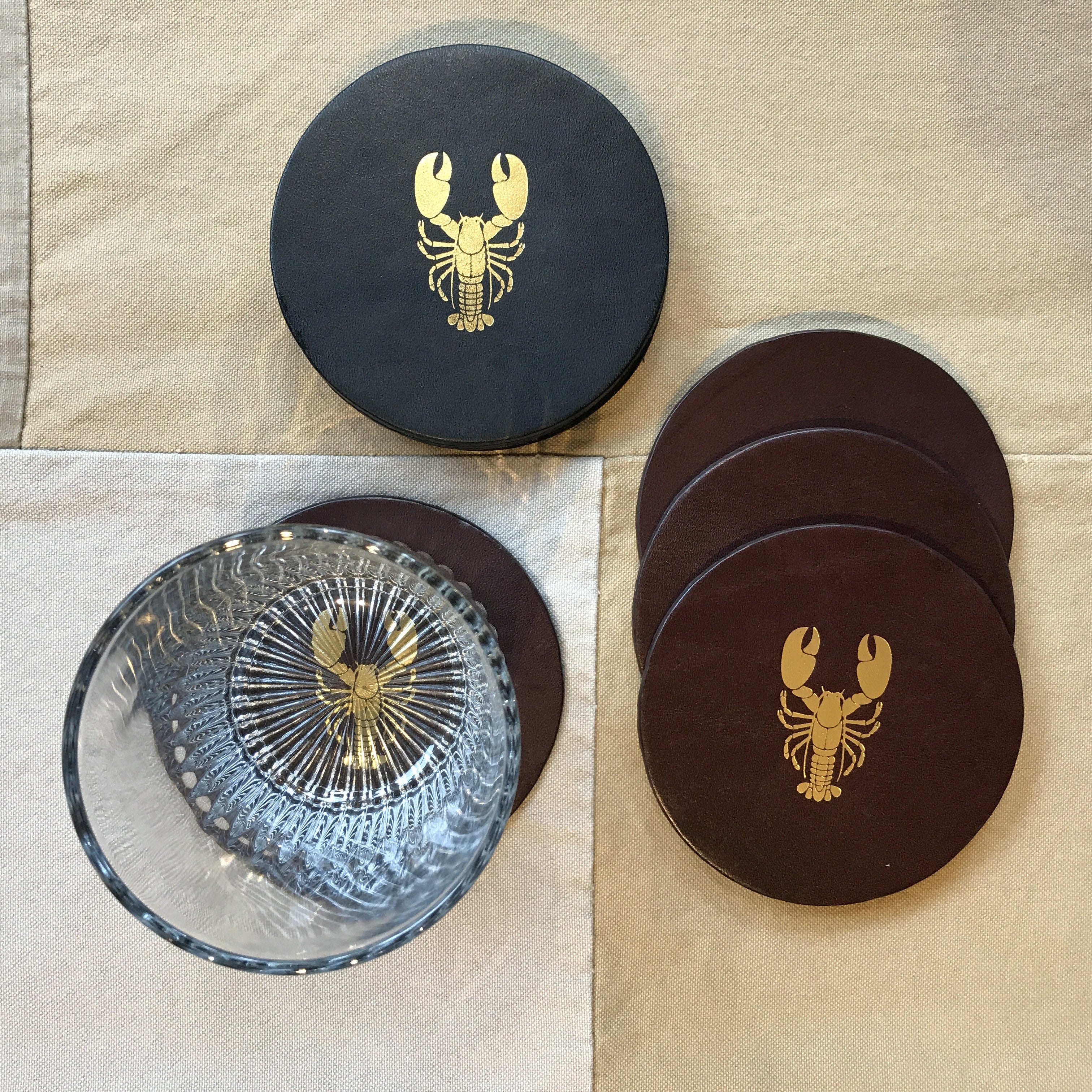 Leather Lobster Coasters - Thumbnail 2