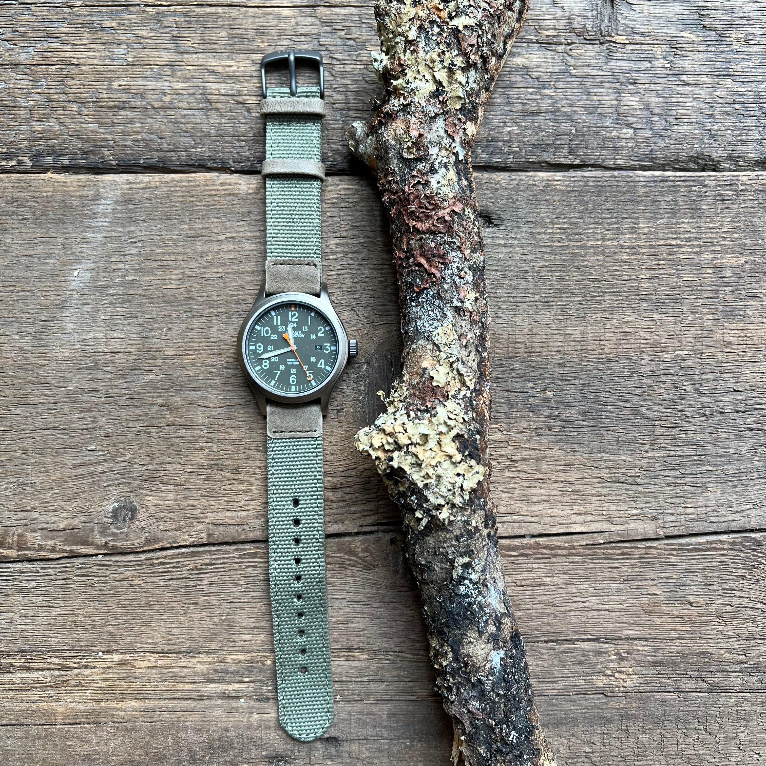 Expedition Scout 40mm Fabric Strap Watch Olive