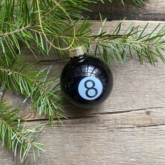 8 Ball Glass Ornament