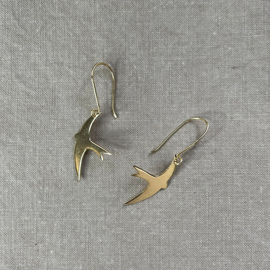 Juliet Bird Earrings Brass