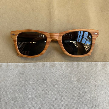 Blonde Faux Wood Sunglasses