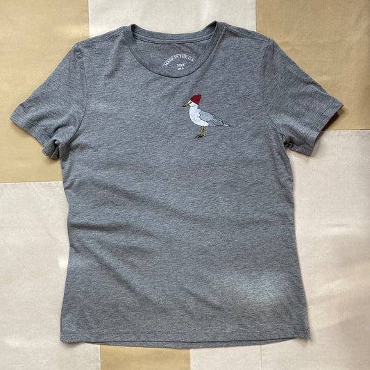Women's Seagull Relaxed T-Shirt, Heather Grey