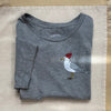 Women's Seagull Relaxed T-Shirt, Heather Grey
