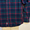 Plaid Cotton Flannel Shirt, Navy