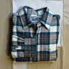 Plaid Cotton Flannel Shirt, Blue