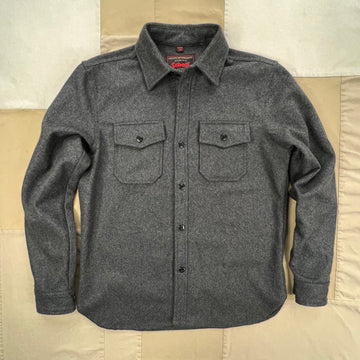 CPO Wool Button Down Shirt, Heather Grey