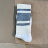 Retro Stripe Sock, Heather Gray