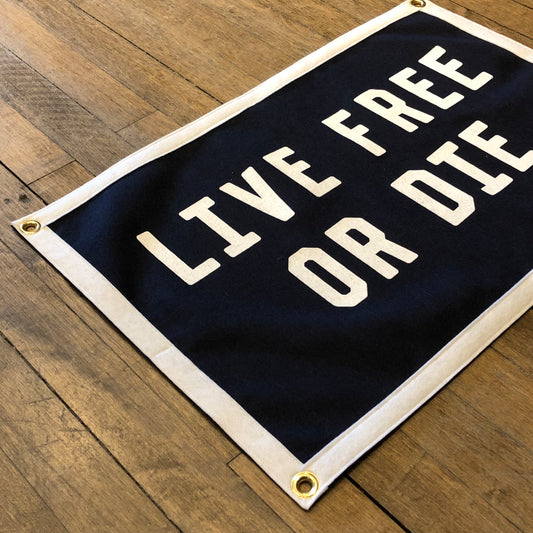 Live Free or Die Camp Flag