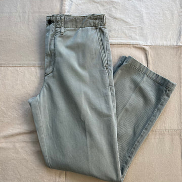 Straight Leg Pant in Vintage Wash Chino (Long Inseam), Olive