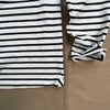 Long Sleeved Striped Tee, Natural/Navy