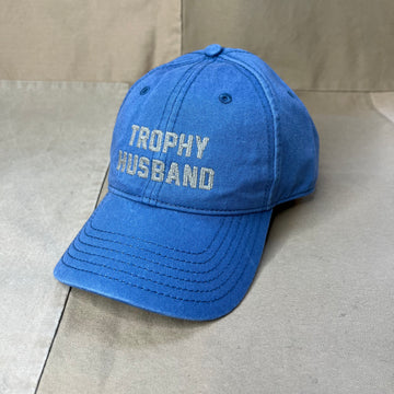 Trophy Husband Needlepoint Cap, Cobalt