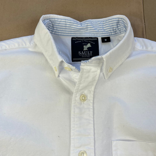 Modern Long Sleeve Oxford Shirt, White