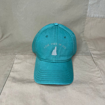 Live Free or Die Needlepoint Hat, Moss Green