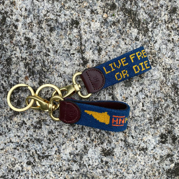 Live Free or Die Key Fob, Dark Teal