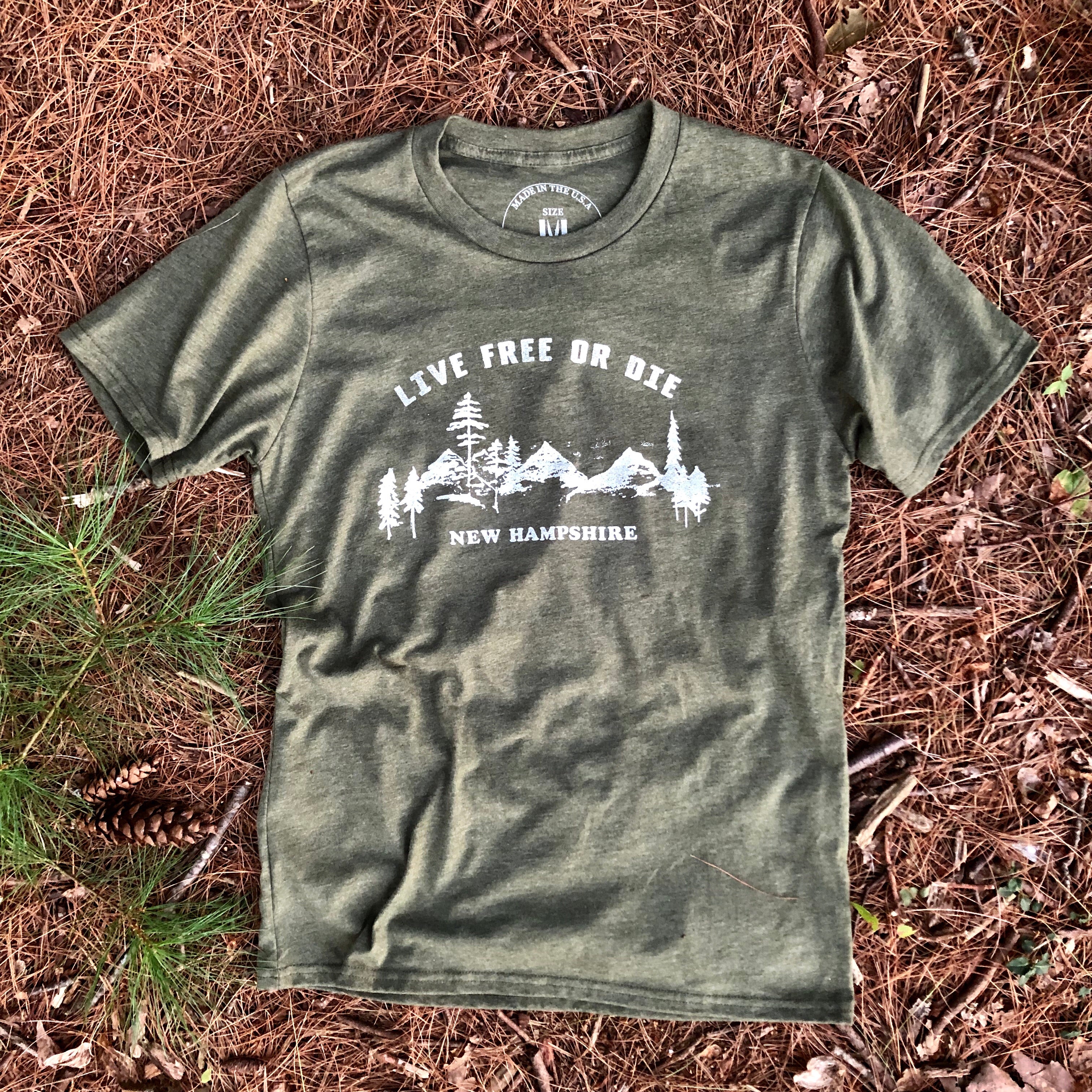 Live Free or Die New Hampshire T Shirt SAULT New England exclusive