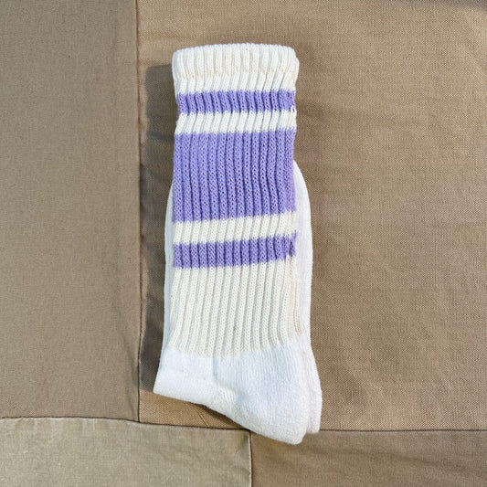 Retro Stripe Sock, Lavender
