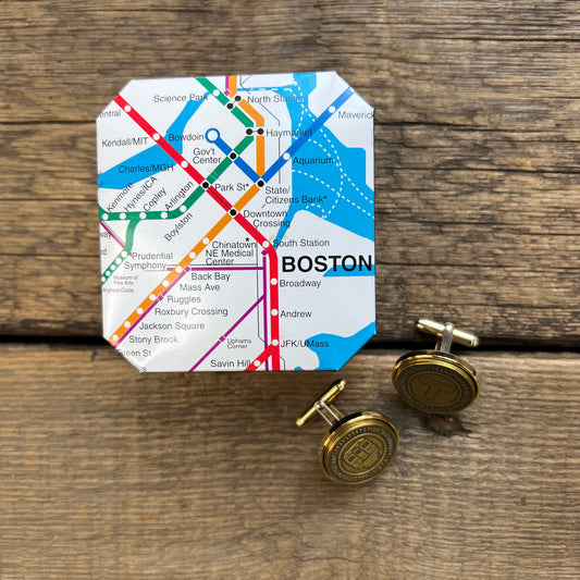 Boston Transit Token Cuff Link