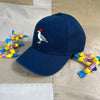 Kids Seagull Needlepoint Hat, Navy