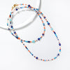 Lucy Mix Beaded Long Necklace, Lapis